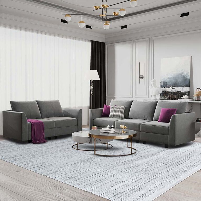 Covor Ikon IK09C Negru/Gri