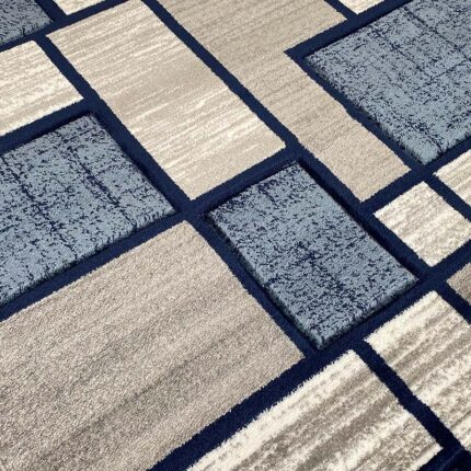 Covor Geometric SULTAN 37003A Gri/ Albastru - imagine 3