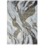 Covor Modern EFES cod: HE778 Gri/ Mustar - imagine 2