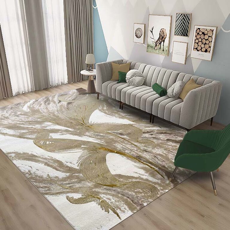 Covor Modern EFES cod: HE778 Bej/ Auriu