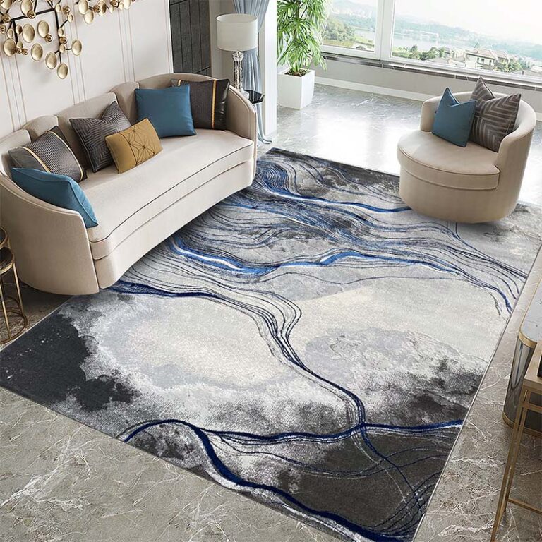 Covor Modern EFES cod: HE780 Gri/ Albastru