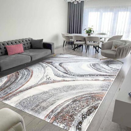 Covor Modern EFES cod: HE783 Gri/ Roz