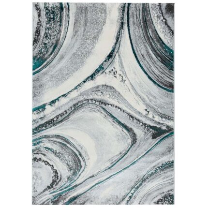 Covor Modern EFES cod: HE783 Gri/ Verde - imagine 2