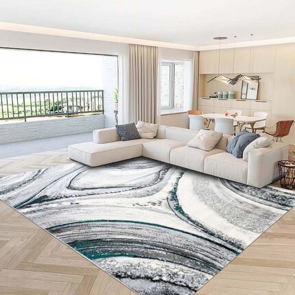 Covor Modern EFES cod: HE783 Gri/ Verde