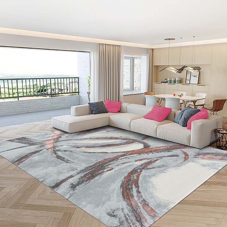 Covor Modern EFES cod: HE776 Gri/Roz