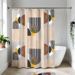 PERDEA DUȘ  180X180 CM DESIGN GEOMETRIC - TRENDY