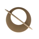 CLEMĂ DECORATIVĂ PERDELE ȘI DRAPERII/ AGRAFĂ MDF MIRZA / AURIU MAT, COMPOZITIE MDF