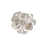 CLEMĂ DECORATIVĂ PERDELE ȘI DRAPERII/ SET CLIP METAL FLOARE / ALB AURIU, COMPOZITIE METAL