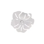 CLEMĂ DECORATIVĂ PERDELE ȘI DRAPERII/ SET CLIP METAL FLOARE / ALB , COMPOZITIE METAL