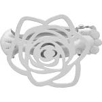 CLEMĂ DECORATIVĂ PERDELE ȘI DRAPERII/ SET CLIP METAL LINA / ALB, COMPOZITIE METAL