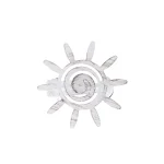CLEMĂ DECORATIVĂ PERDELE ȘI DRAPERII/ SET CLIP METAL HELIOS / ALB AURIU, COMPOZITIE METAL