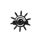 CLEMĂ DECORATIVĂ PERDELE ȘI DRAPERII/ SET CLIP METAL HELIOS / NEGRU, COMPOZITIE METAL