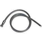 FURTUN DUȘ FLEXIBIL PVC 200 CM - NEGRU / ARGINTIU