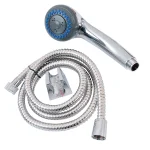 SET PARĂ DUȘ 3 FUNCȚII ANTI CALCAR + FURTUN FLEXIBIL 150 CM - CROM