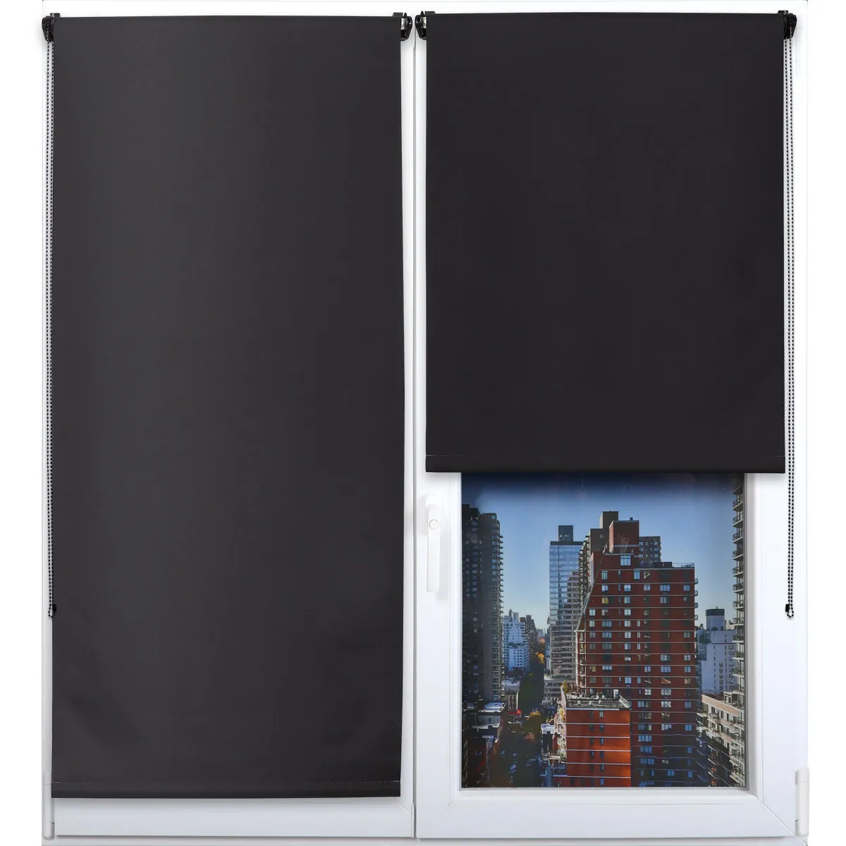 35017518095 RULOU BLACKOUT 75X180 CM – NEGRU COMPOZIȚIE POLYESTER + PVC | JALUZELE - imagine 1