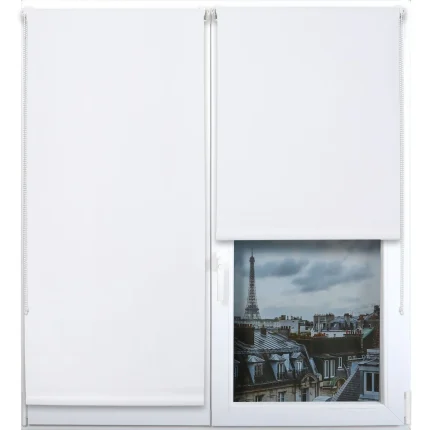 RULOU BLACKOUT 90X180 CM – ALB COMPOZIȚIE POLYESTER + PVC | JALUZELE