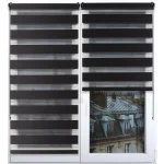 RULOU ZEBRA 90X180 CM – NEGRU COMPOZIȚIE POLYESTER | JALUZELE
