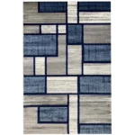 Covor Geometric SULTAN 37003A Gri/ Albastru - imagine 2