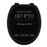 CAPAC TOALETĂ 45 CM MDF - DESIGN GRAFIC - NEGRU | CAPACE WC