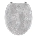 CAPAC TOALETĂ 45 CM MDF PRINDERI INOX - DESIGN MARMURA | CAPACE WC
