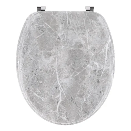 CAPAC TOALETĂ 45 CM MDF PRINDERI INOX - DESIGN MARMURA | CAPACE WC