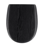 CAPAC TOALETĂ 45 CM MDF PRINDERI INOX - NEGRU | CAPACE WC