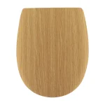 CAPAC TOALETĂ 45 CM MDF PRINDERI INOX  - DESIGN LEMN | CAPACE WC