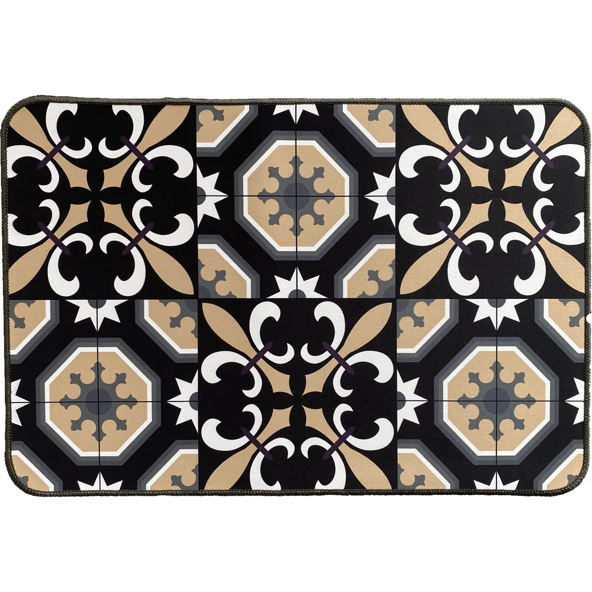 470001104 COVOR BUCĂTĂRIE 40X60 CM – CARMEN NEGRU COMPOZITIE 100% POLYESTER - imagine 1