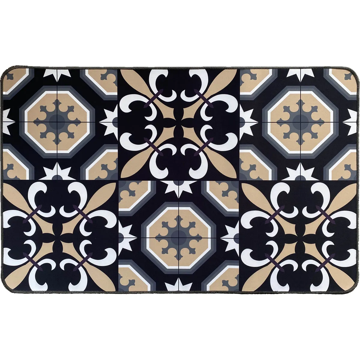 470011104 COVOR BUCĂTĂRIE 50X80 CM – CARMEN NEGRU COMPOZITIE 100% POLYESTER - imagine 1
