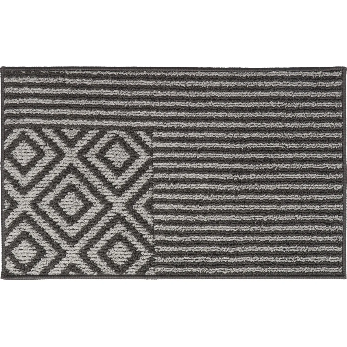490161186 COVOR BUCĂTĂRIE 50X80 CM – AZTECA GRI INCHIS COMPOZITIE 100% POLYESTER - imagine 1
