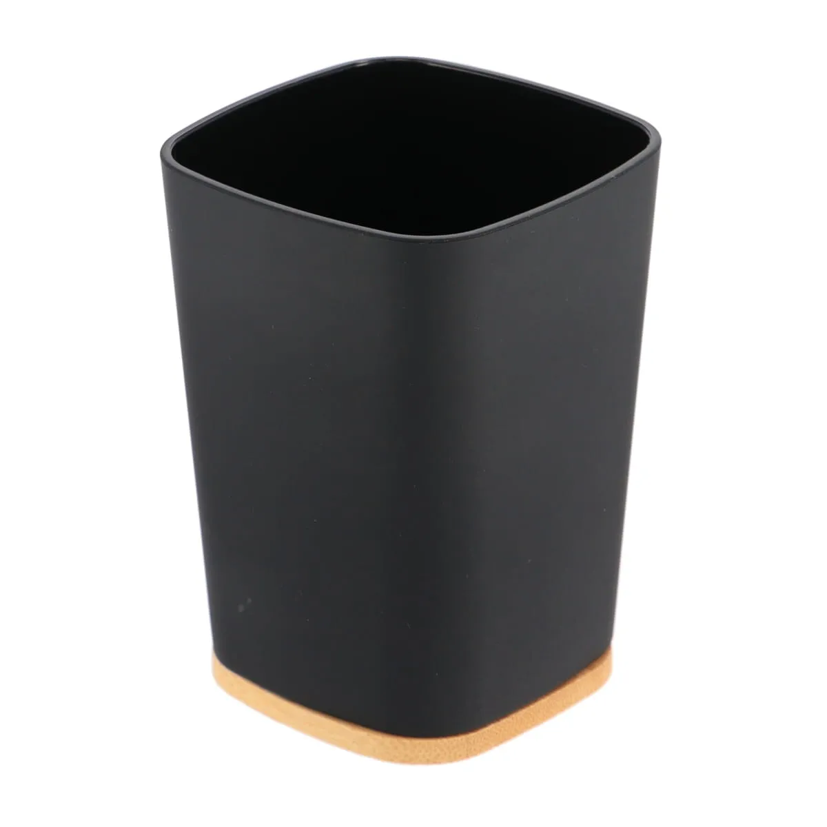 61110103 SUPORT PERIUȚE PLASTIC / BAMBUS - NEGRU - imagine 1