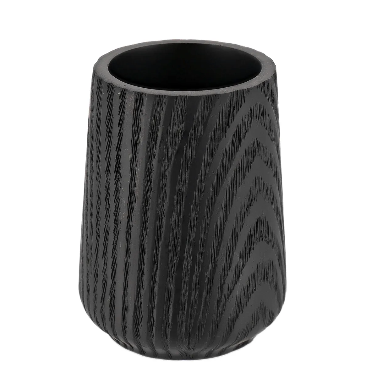 61203103 SUPORT PERIUȚE POLIRĂȘINĂ DESIGN LEMN - NEGRU - imagine 1