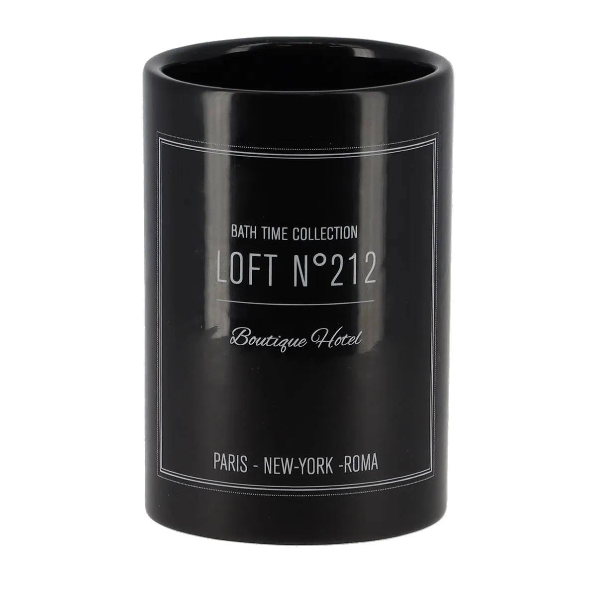 6177727 SUPORT PERIUȚE CERAMICĂ DESIGN GRAFIC - NEGRU - imagine 1