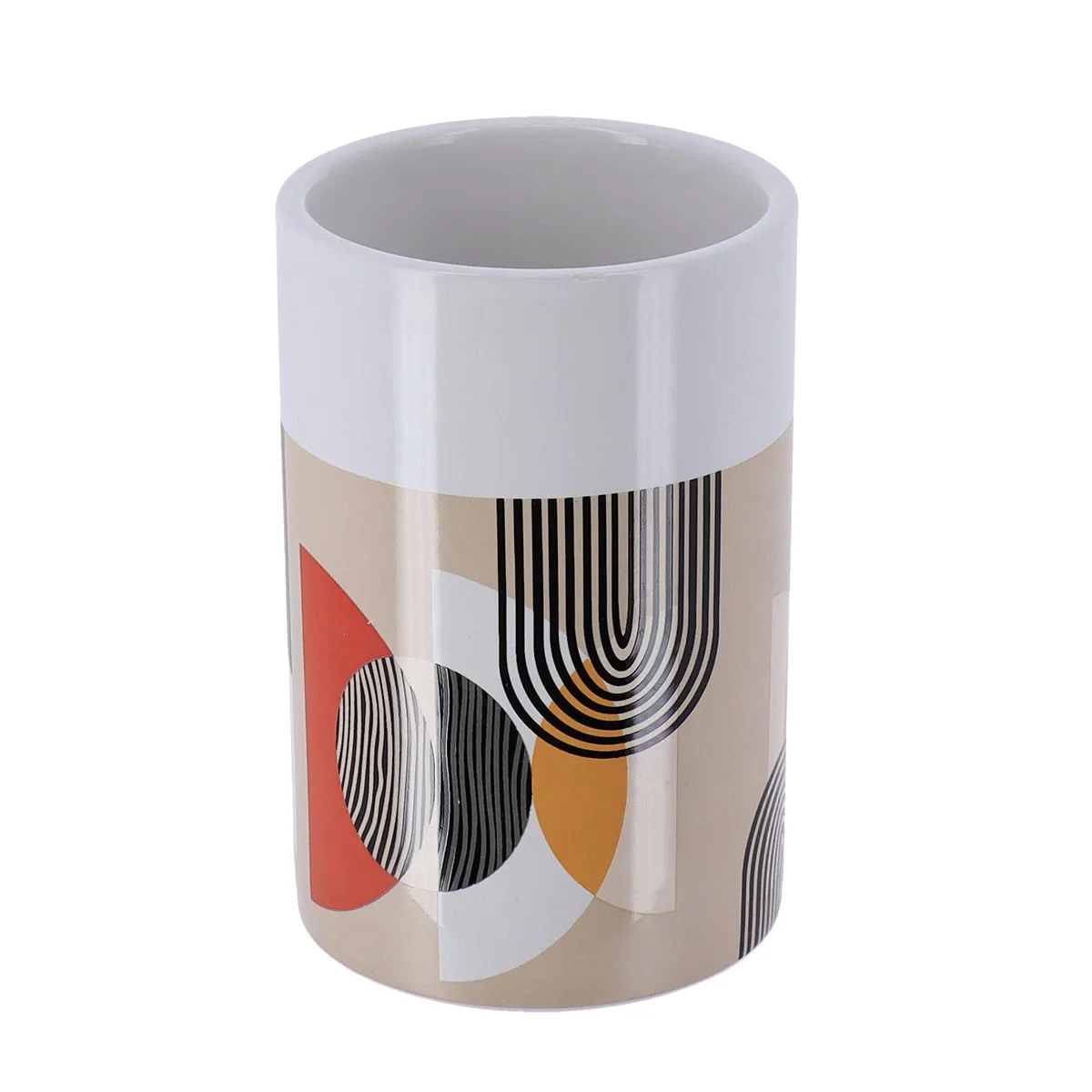 6177746 SUPORT PERIUȚE CERAMICĂ DESIGN MODERN - ALB / MULTICOLOR - imagine 1