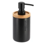 DISPENSER SĂPUN POLIRĂȘINĂ / BAMBUS 280 ML - NEGRU MAT / BAMBOO