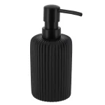 DISPENSER SĂPUN POLIRĂȘINĂ STRIATII 230 ML - NEGRU