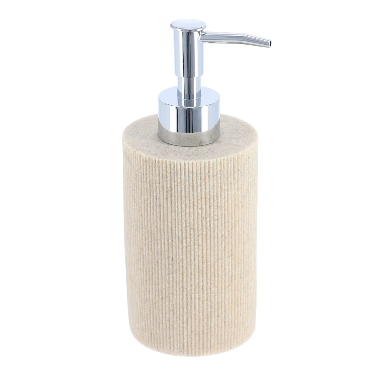 62104104 DISPENSER SĂPUN POLIRĂȘINĂ STRIATII 310 ML - CREM - imagine 1