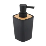 DISPENSER SĂPUN ABS / BAMBUS 380 ML - NEGRU