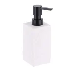 DISPENSER SĂPUN POLIRĂȘINĂ DESIGN PIATRĂ 260 ML - ALB