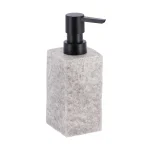 DISPENSER SĂPUN POLIRĂȘINĂ DESIGN PIATRĂ 260 ML - GRI