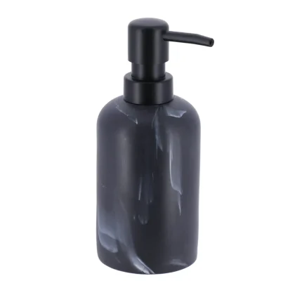 POLYRESIN SOAP DISPENSER 300 ML - BLACK MARBLE