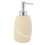 DISPENSER SĂPUN POLIRĂȘINĂ DESIGN PIATRĂ 240 ML - NATURAL