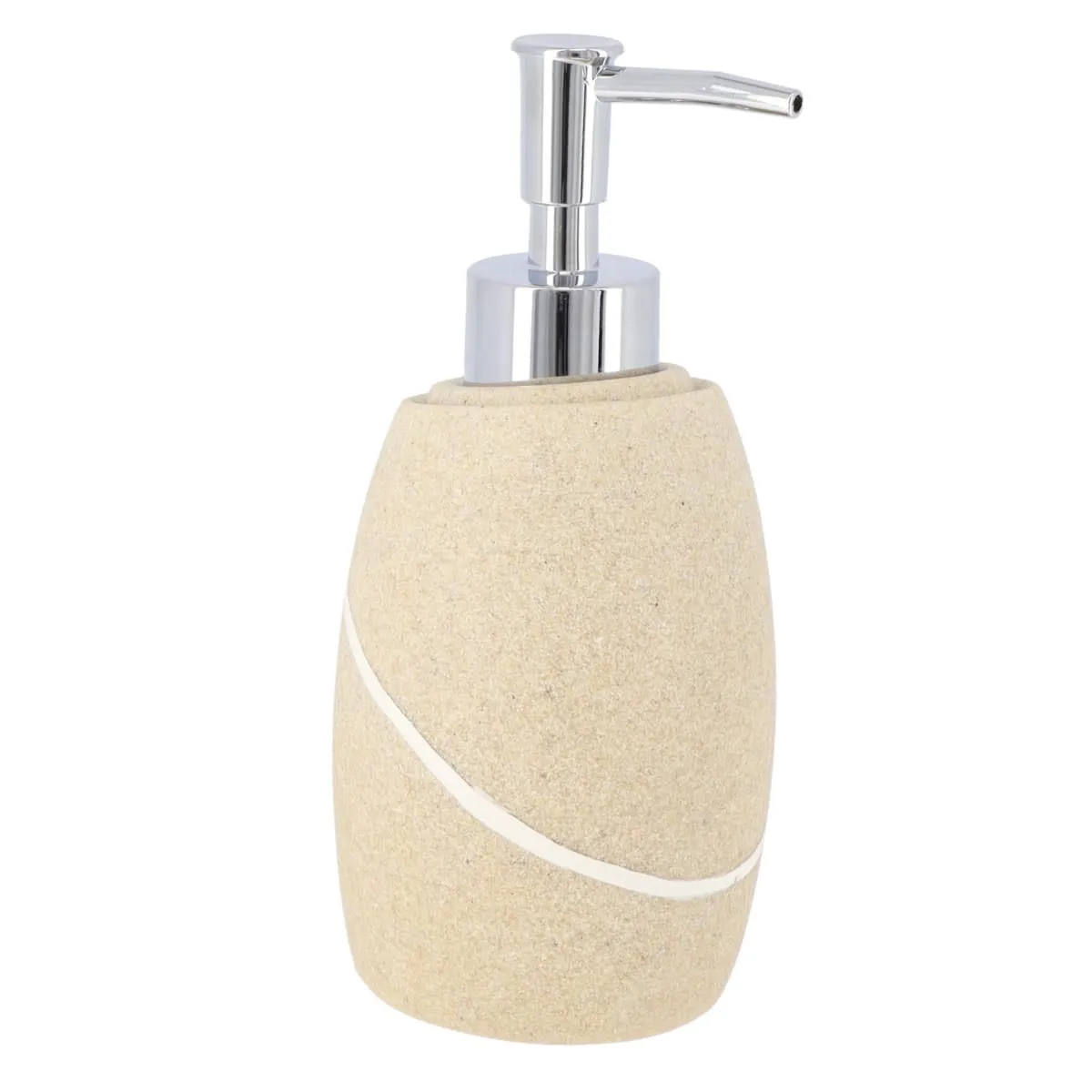 62153104 DISPENSER SĂPUN POLIRĂȘINĂ DESIGN PIATRĂ 240 ML - NATURAL - imagine 1