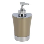 DISPENSER SĂPUN PLASTIC 280 ML CONIC - GREIGE / ARGINTIU