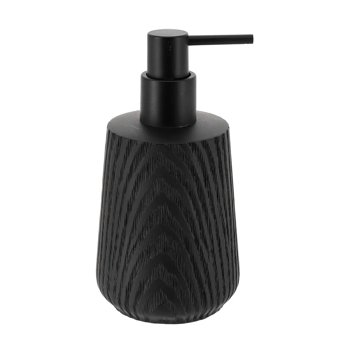 62203103 DISPENSER SĂPUN POLIRĂȘINĂ 350ML DRSIGN LEMN - NEGRU - imagine 1
