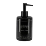 DISPENSER SĂPUN CERAMICĂ 320 ML DESIGN GRAFIC - NEGRU
