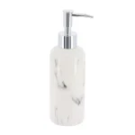 DISPENSER SĂPUN POLIRĂȘINĂ 260 ML - DESIGN MARMURĂ - ALB