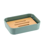 SĂPUNIERA PLASTIC / BAMBUS DREPTUNGHI - MENTA