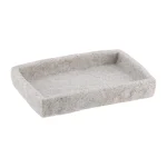 SĂPUNIERA POLIRĂȘINĂ DREPTUNGHI DESIGN PIATRĂ - GRI