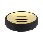 SĂPUNIERA PLASTIC ROTUND - NEGRU
